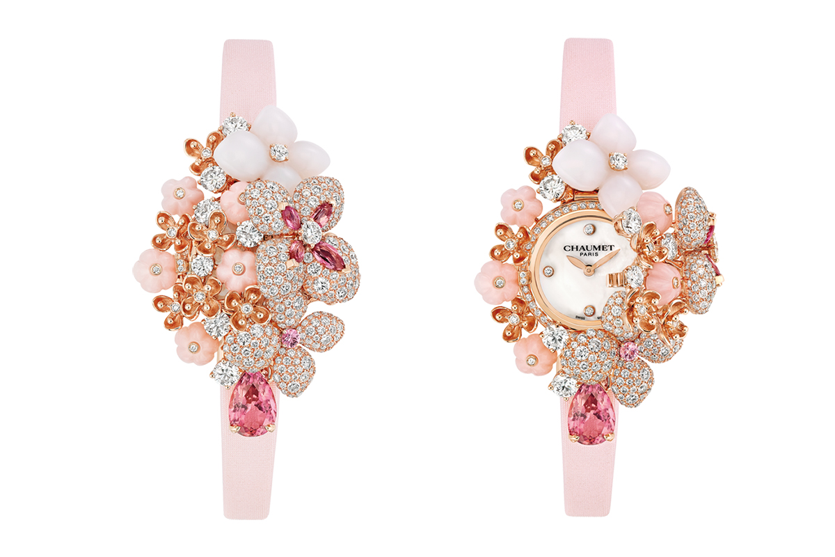 Hortensia "Aube Rosée" secret watch