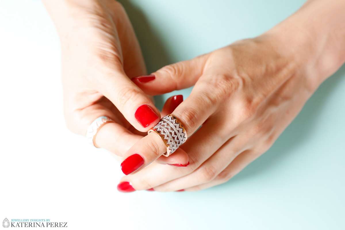 NUUN B2 Collection rings with diamonds