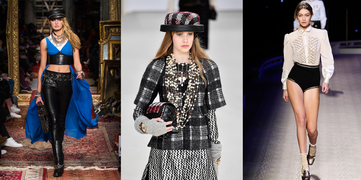 Слева направо: Moschino, Chanel и Tommy Hilfiger