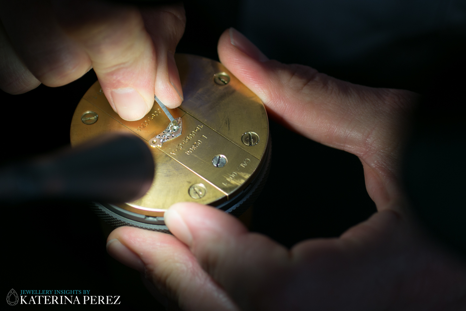 A. Lange & Sohne Engraver Creating Piece of Watch