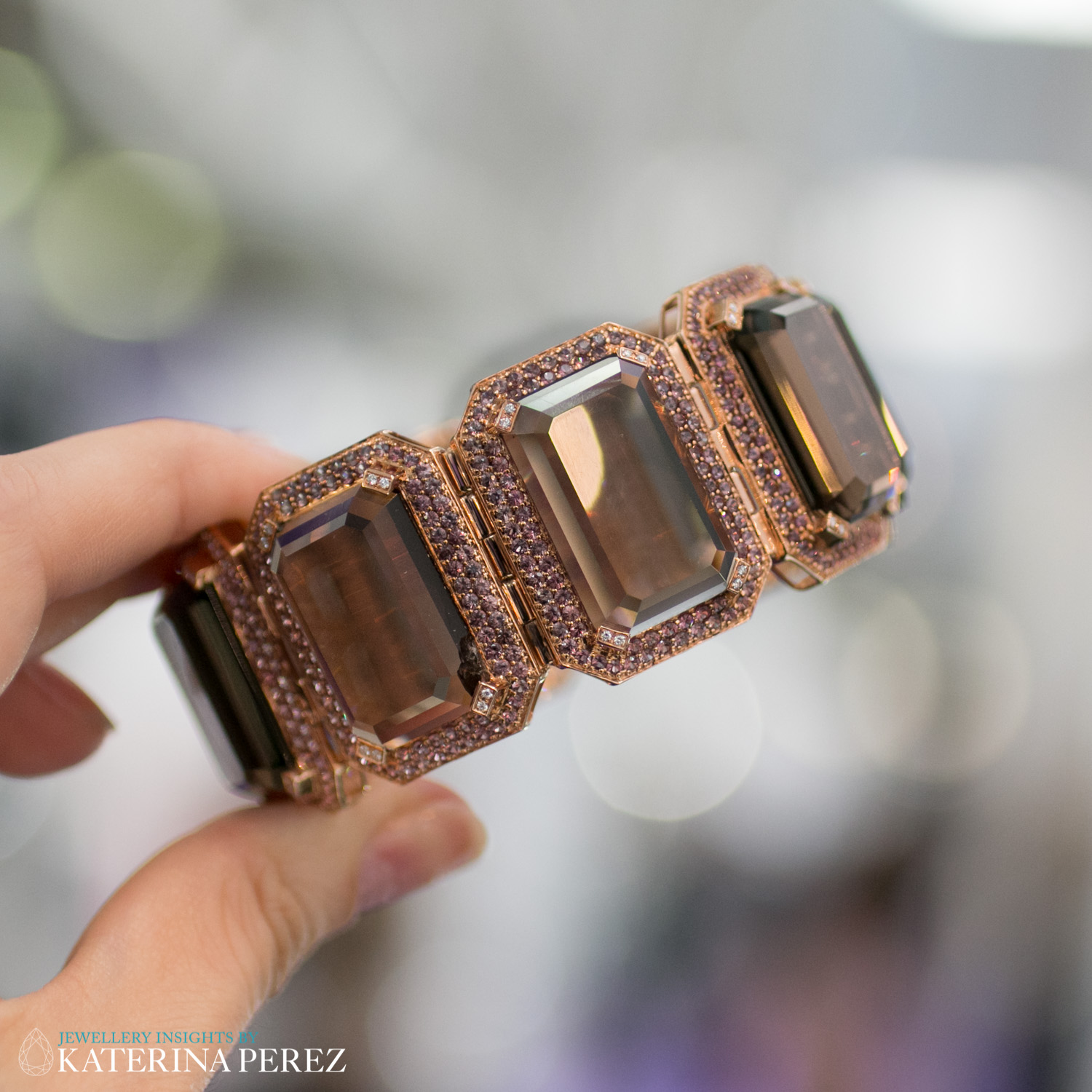  Anakao Paragon collection bracelet with smokey quartz and pink sapphires – £24,500