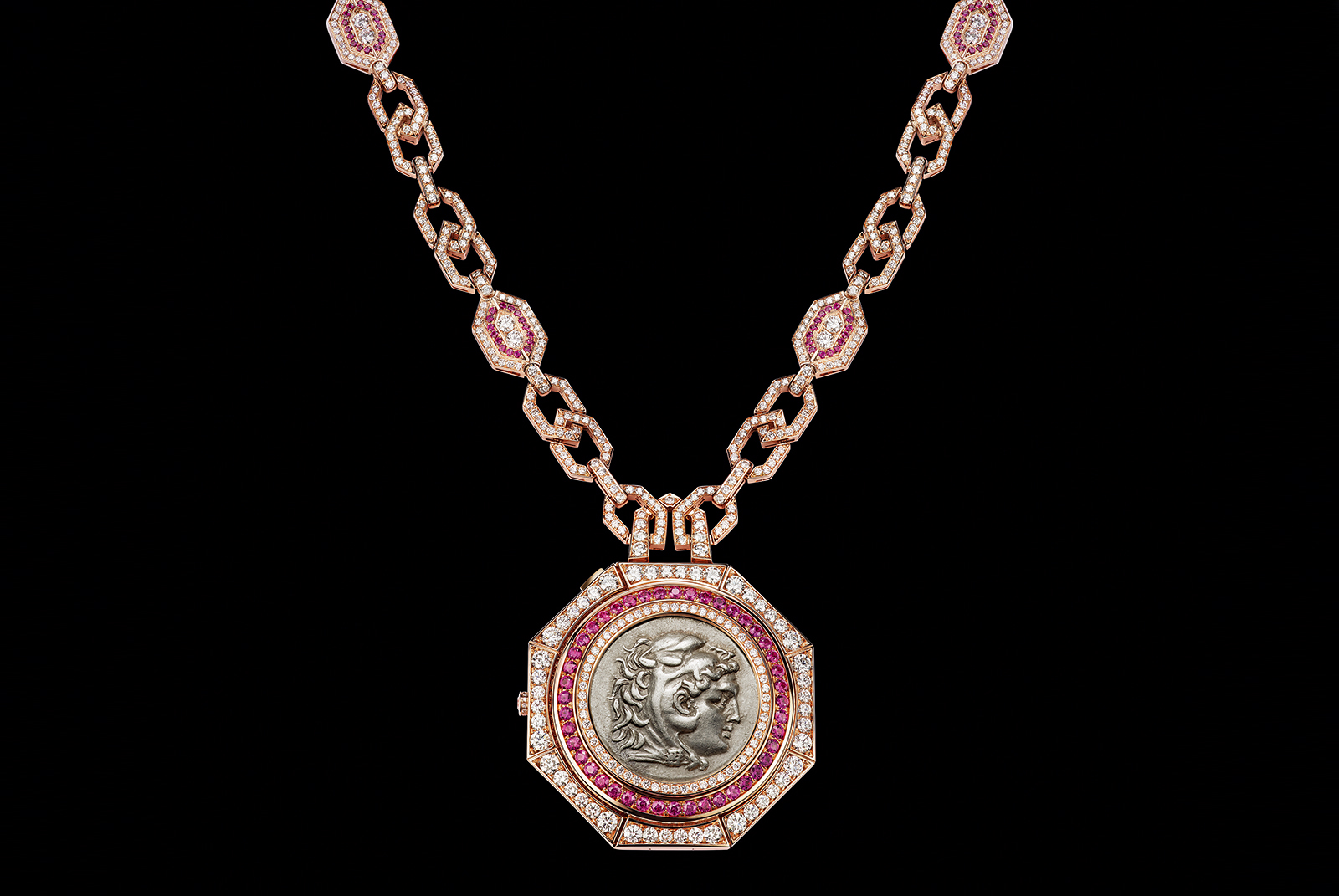 Булгари монета колье. Ожерелье с рубинами Николая 2. Часы кулон. Bvlgari ROMA.