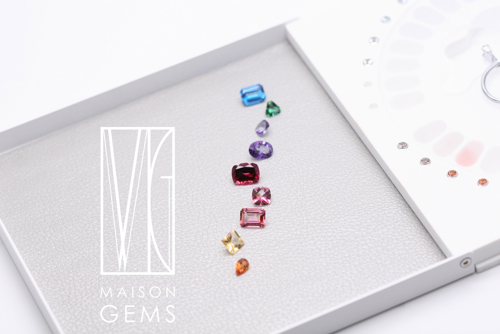 Maison Gems Swarovski Topaz of various colours