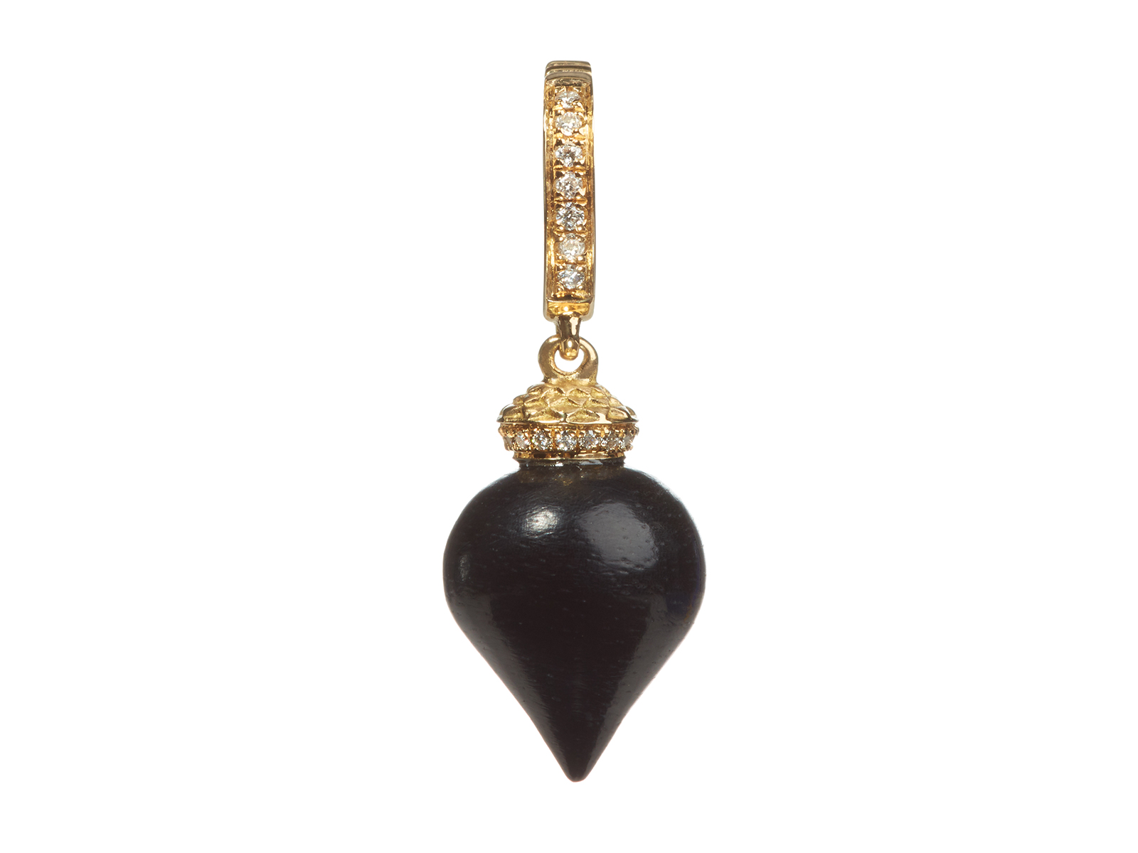  Annoushka 18К Yellow Gold, Diamond&Ebony Touch Wood Pendant