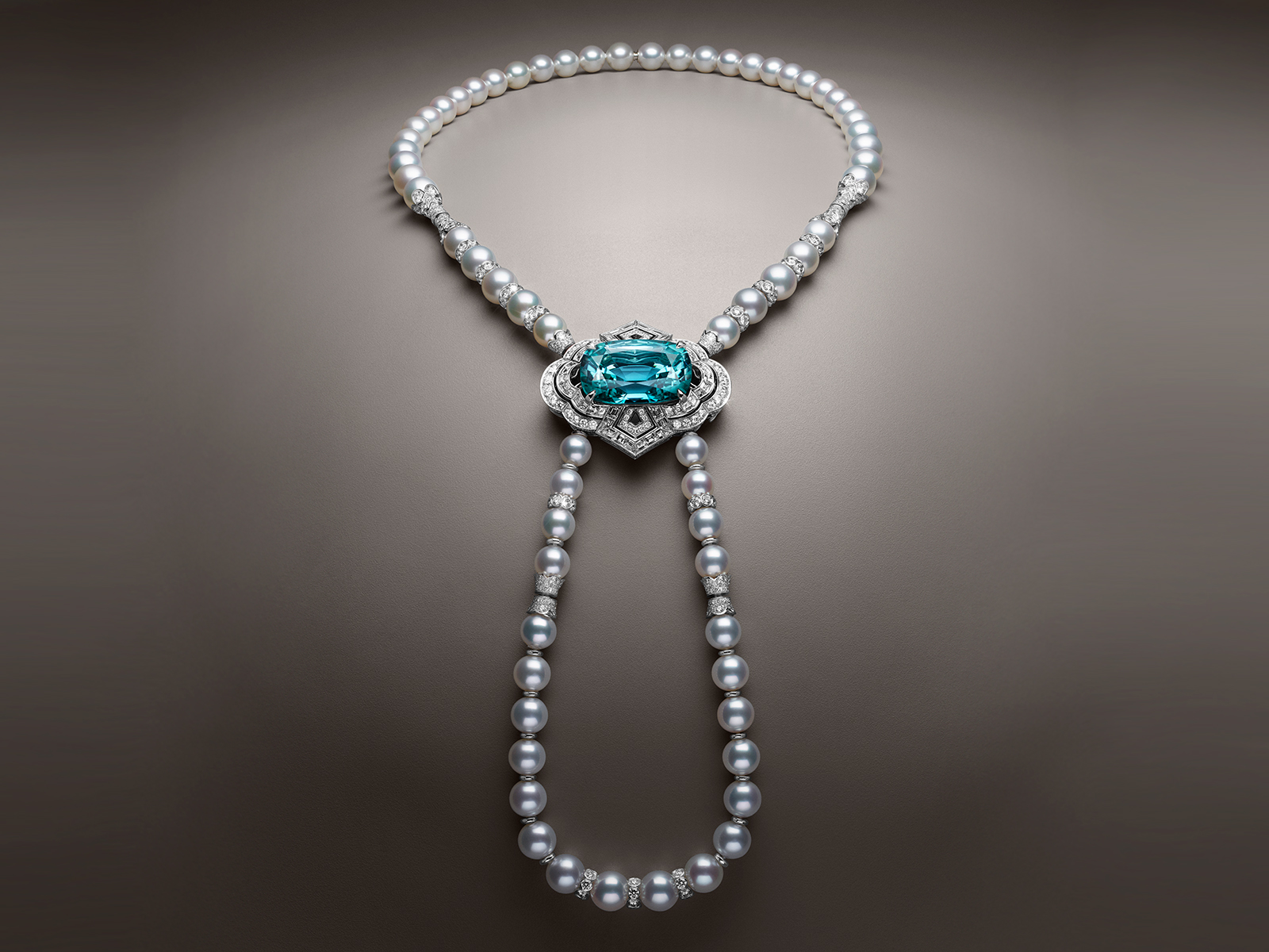 Louis Vuitton Conquêtes necklace with 54.3cts African mint tourmaline