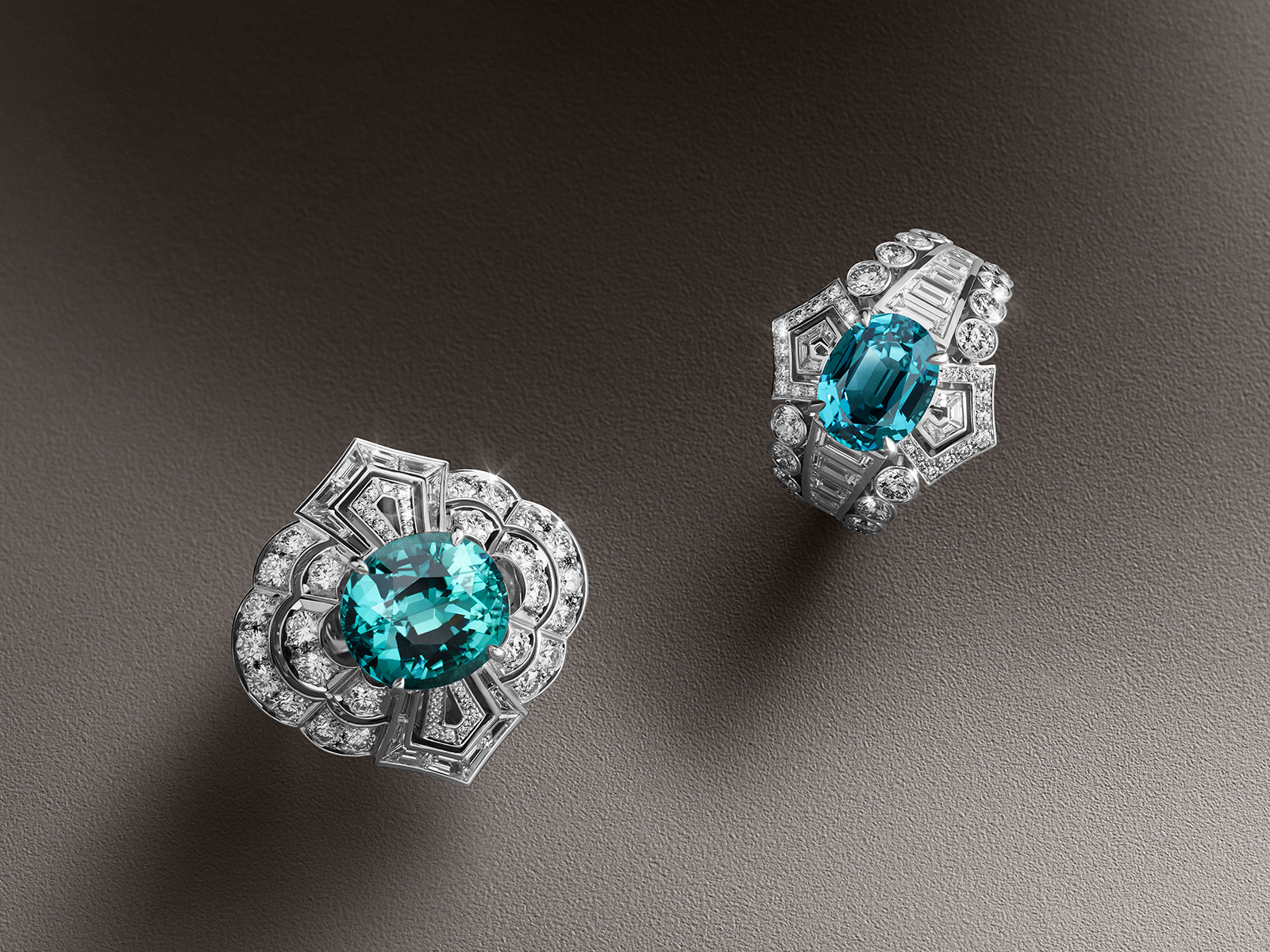  Louis Vuitton rings with Paraiba tourmalines and diamonds from Conquêtes collection