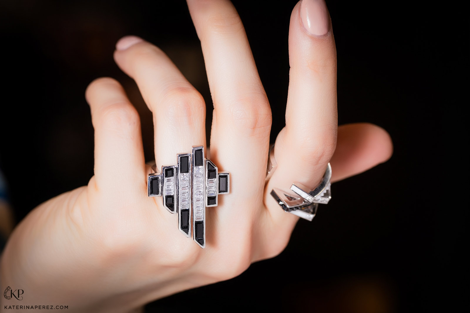  Tomasz Donocik Electric Night collection ring with diamonds