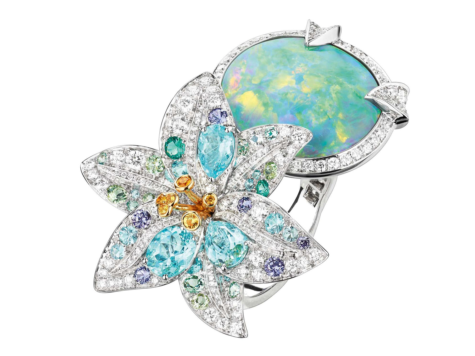 La Nature de Chaumet high jewellery Australian black opal ring
