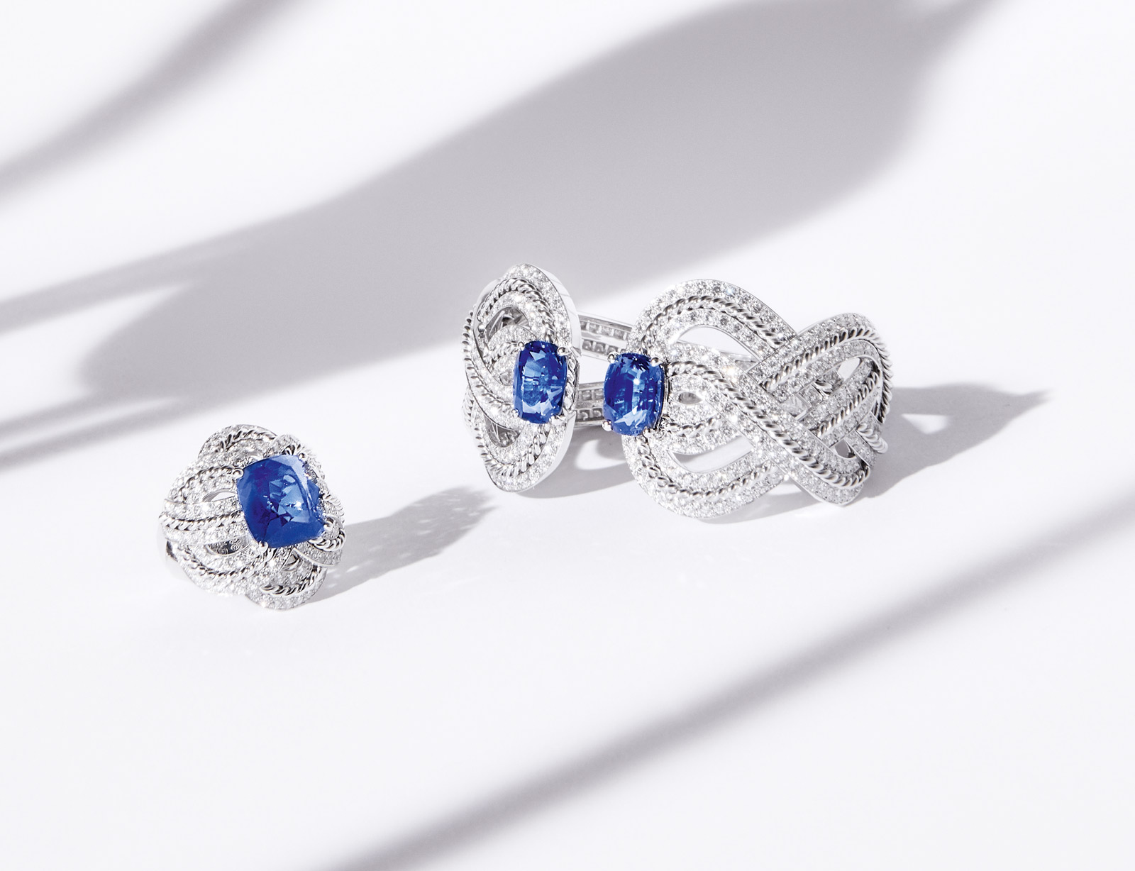 <p>&#8220;Azurean Braid&#8221; bracelet and ring from &#8220;Flying Cloud&#8221; collection</p>
