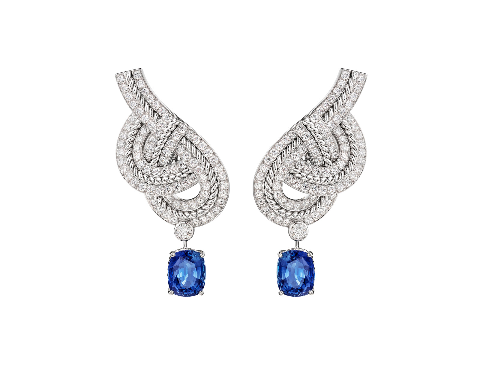 <p>&#8220;Azurean Braid&#8221; earrings from &#8220;Flying Cloud&#8221; collection </p>
