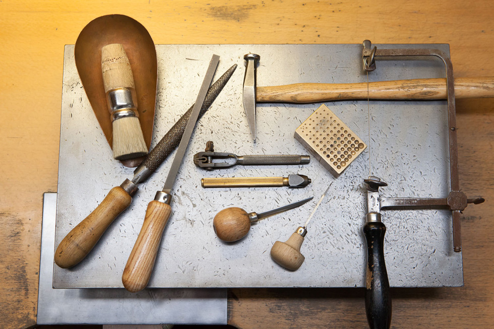 Tools in the Hemmerle atelier. Courtesy Hemmerle