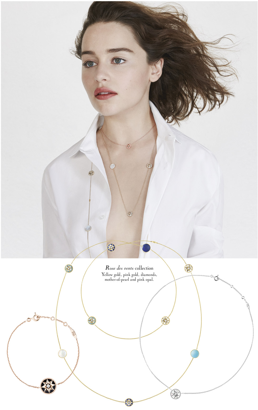 Эмилия Кларк коллекция Dior Роза ветров Emilia Clarke 