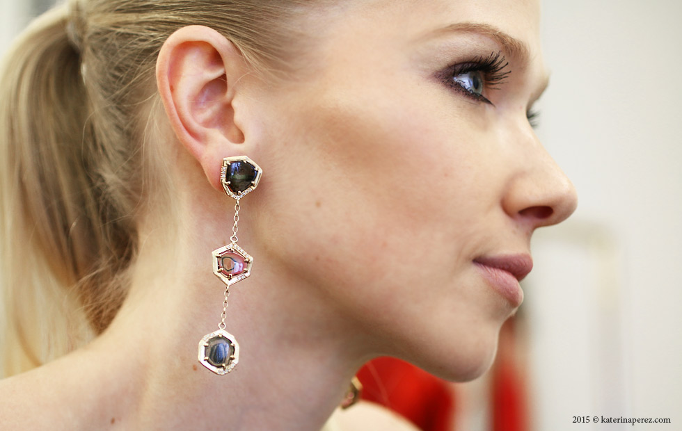  Tessa Packard ‘Brighton Rock’ earrings with diamonds and watermelon tourmalines