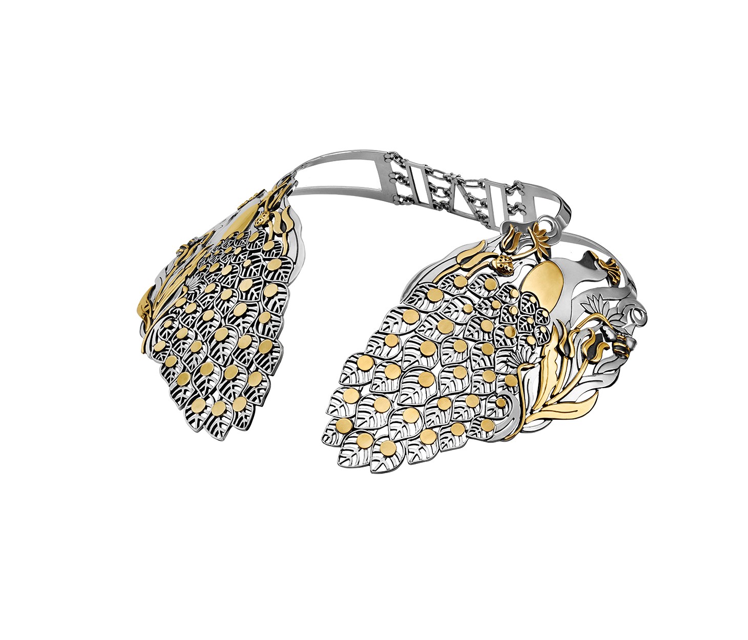 Azza Fahmy Peacock collar from the Wonders of Nature collection