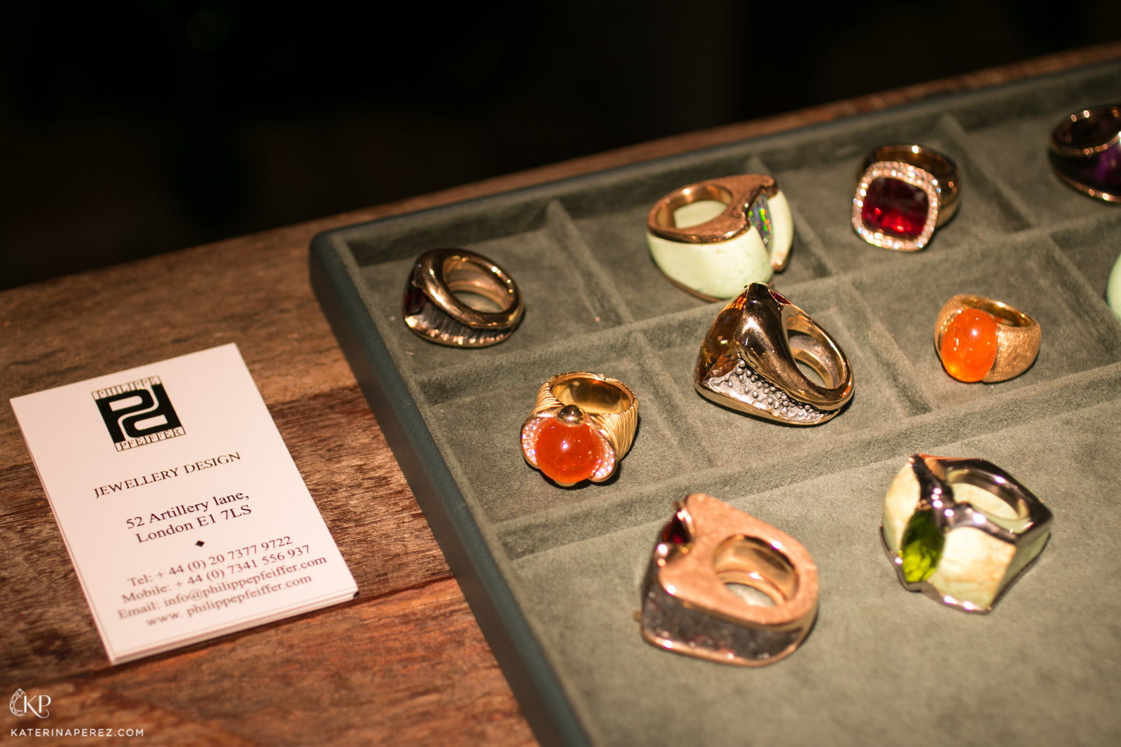 Philippe Pfeiffer cocktail rings