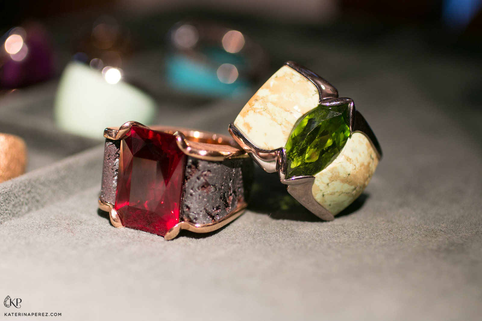 Philippe Pfeiffer signature one-of-a-kind cocktail rings