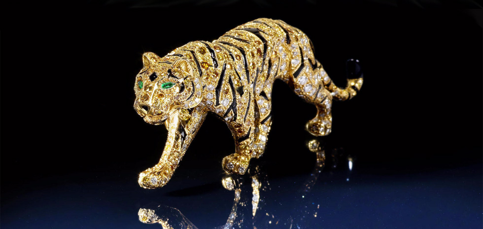 Tiger brooch from Cartier, created around 1990