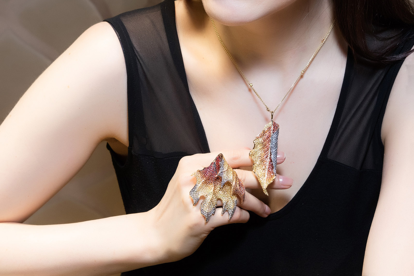 Stenzhorn Autumn on the Seine necklace and ring