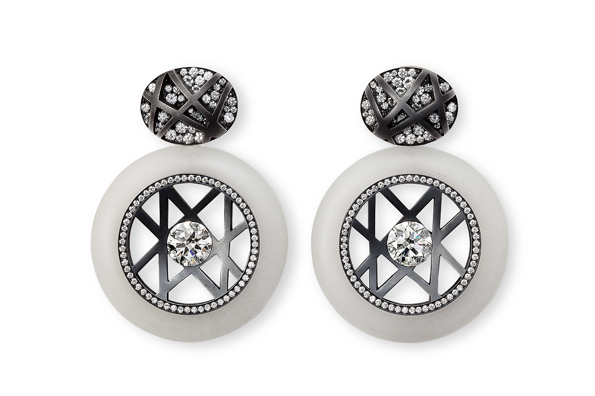 Hemmerle earrings with old mine diamonds 