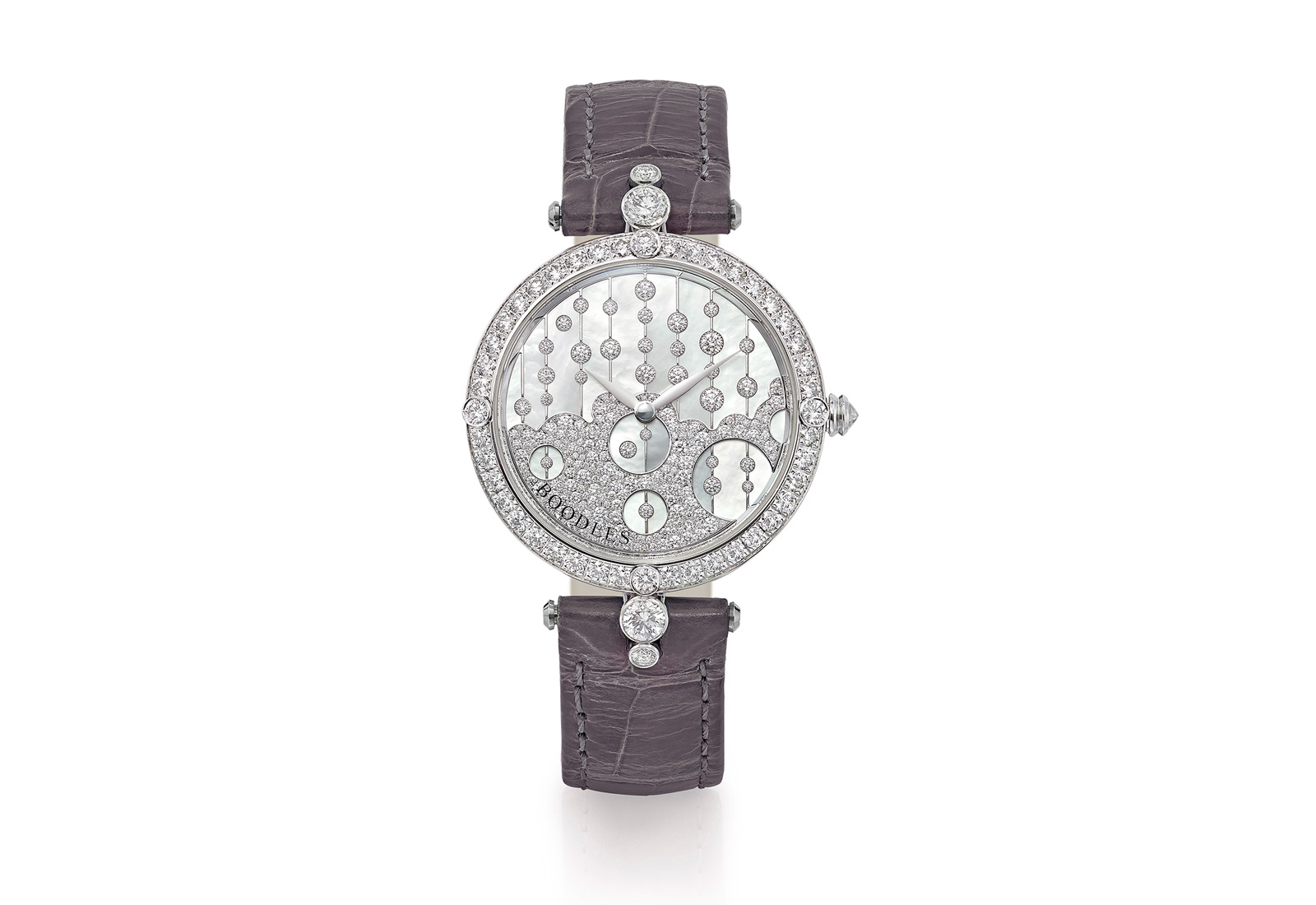  Raindance White Mother of Pearl White Gold Watch with 3.15ct of round brilliant cut diamonds