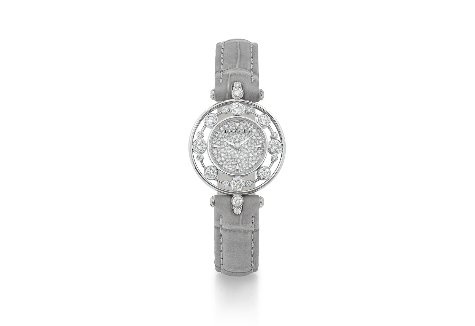  Raindance Pave Diamond White Gold Watch with 1.91ct of round brilliant cut diamonds