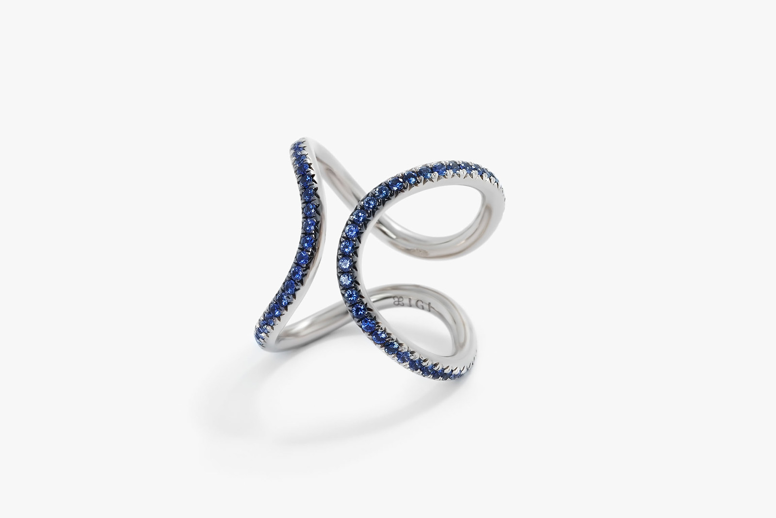  Julie Genet Me ring with sapphires and diamonds