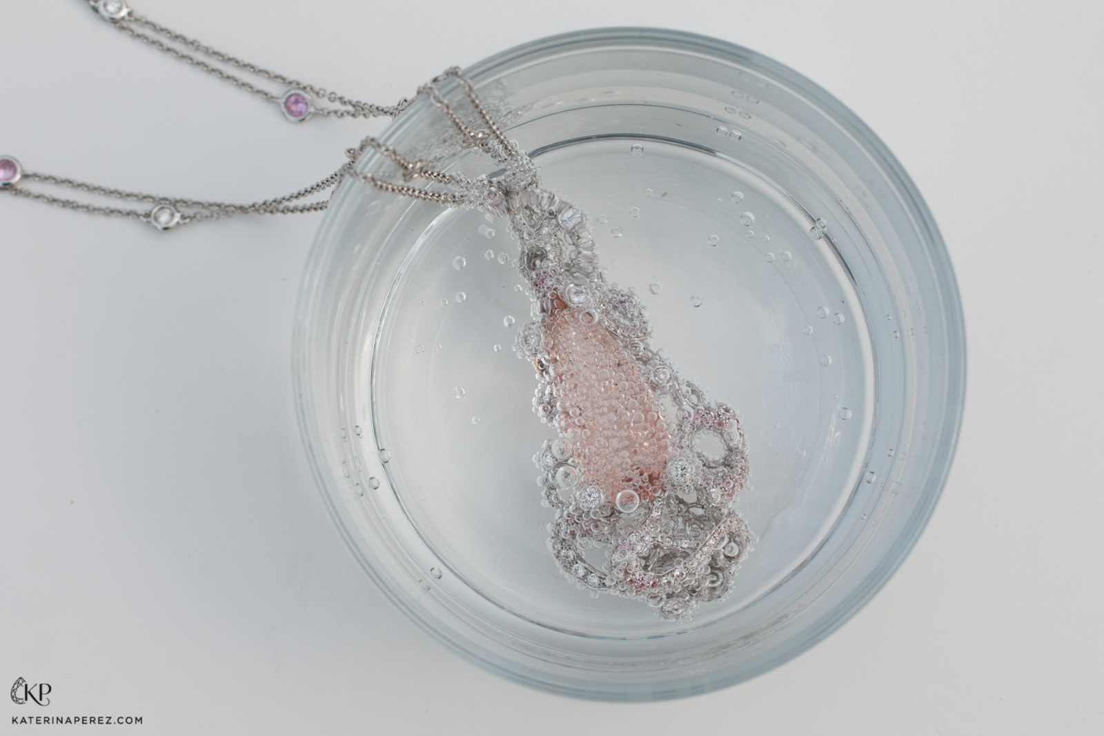  Davide Maule pendant with morganite and diamonds
