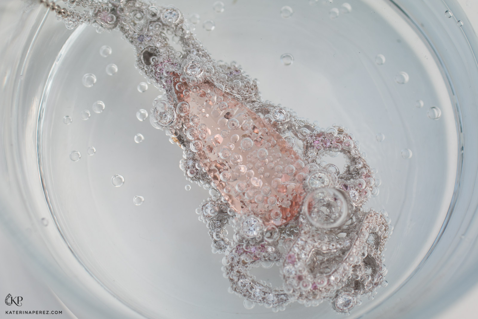  Davide Maule pendant with morganite and diamonds