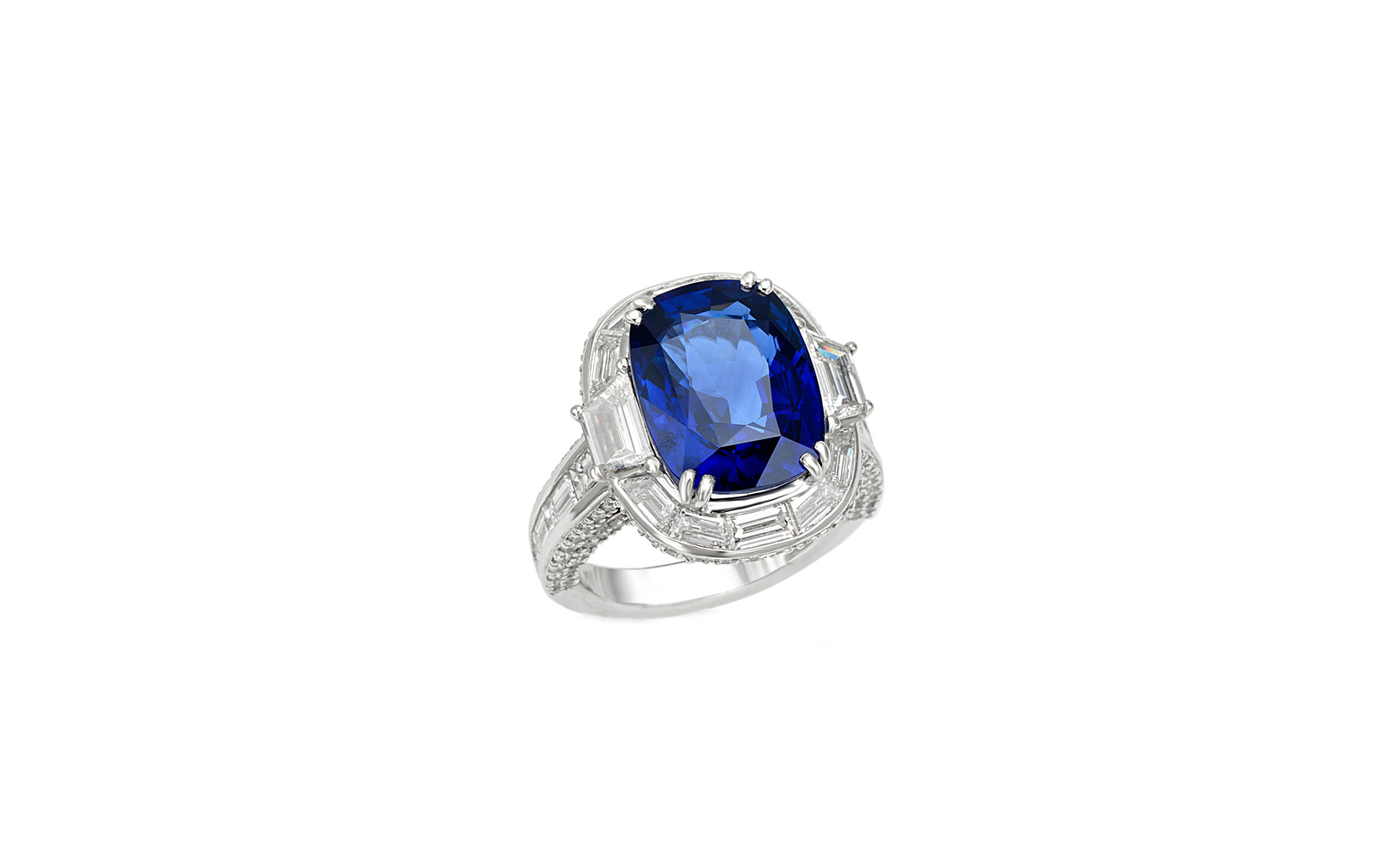  Picchiotti sapphire and diamond engagement ring in platinum from Bridal collection