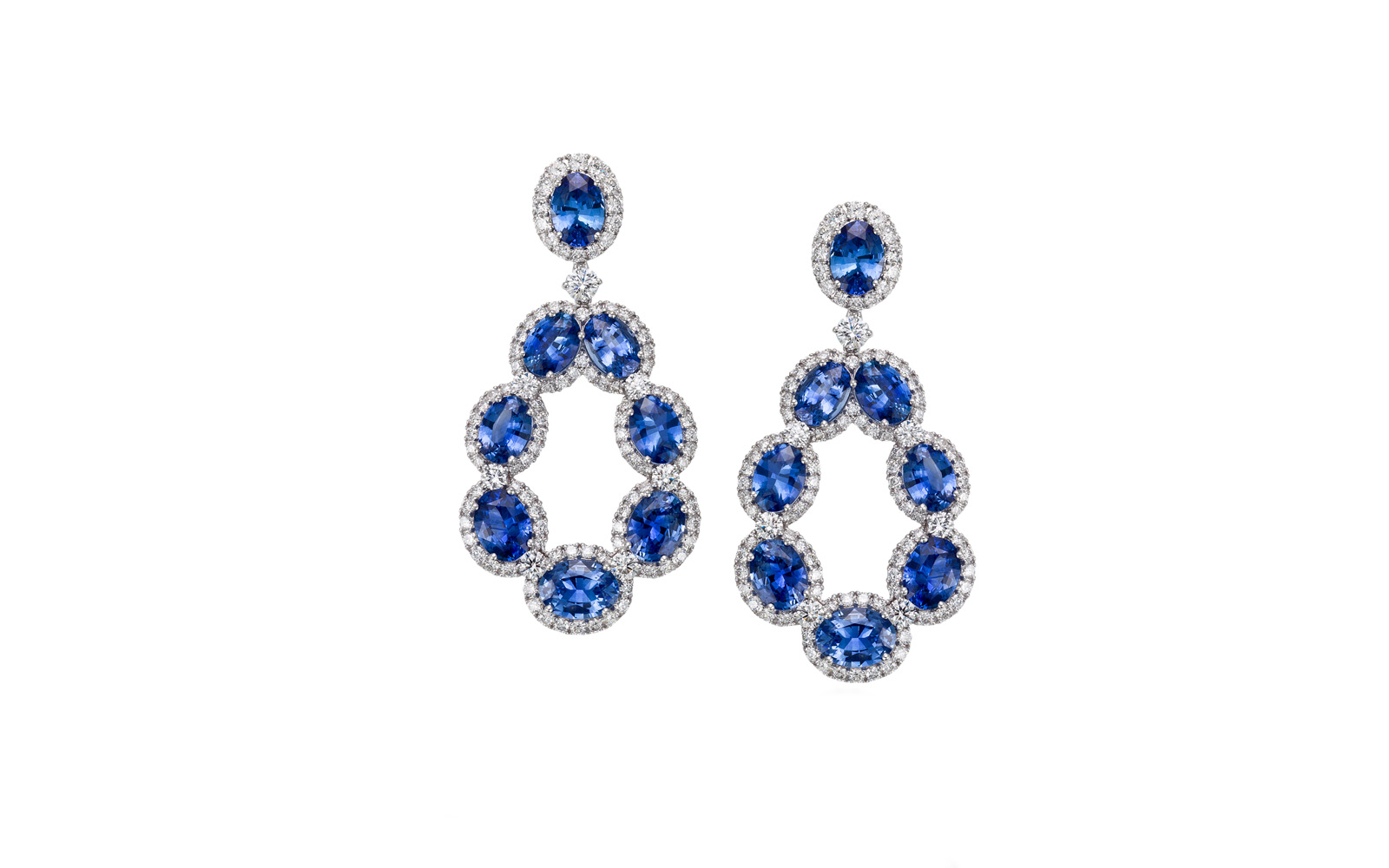  Picchiotti sapphire and diamond 'Wedding Day' earrings in platinum from Bridal collection