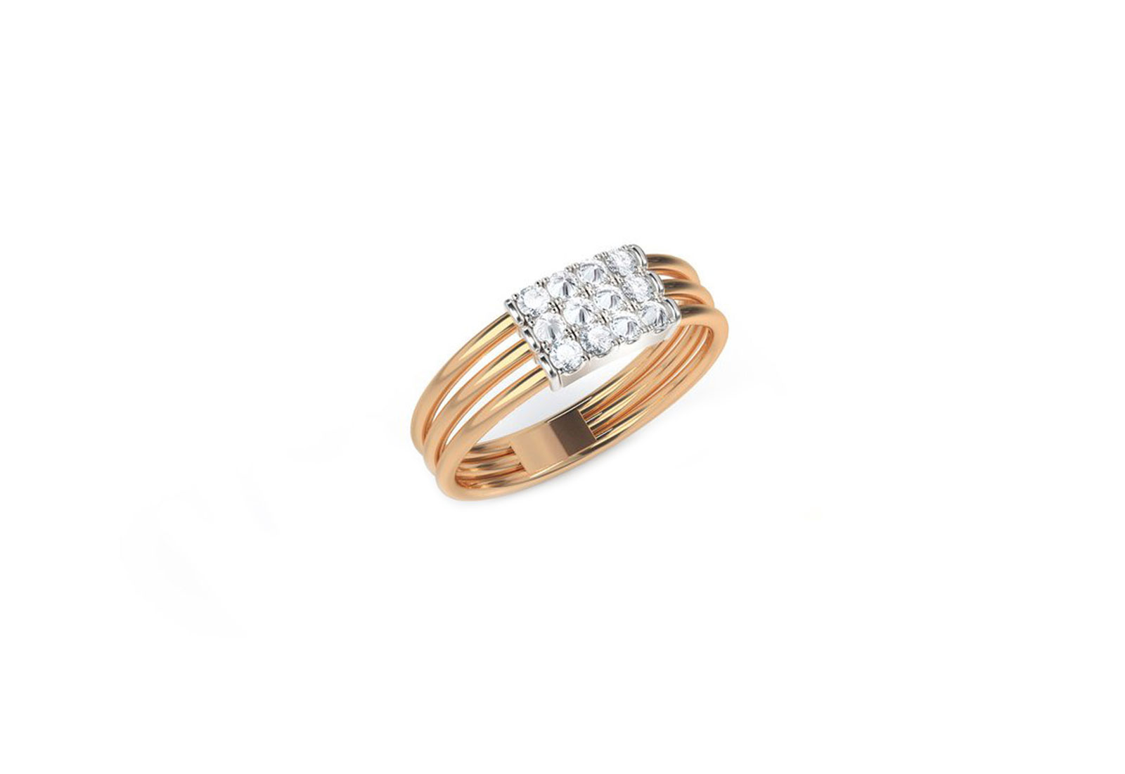  Jessie V E 'Feel The Love' Diamond braille signet ring