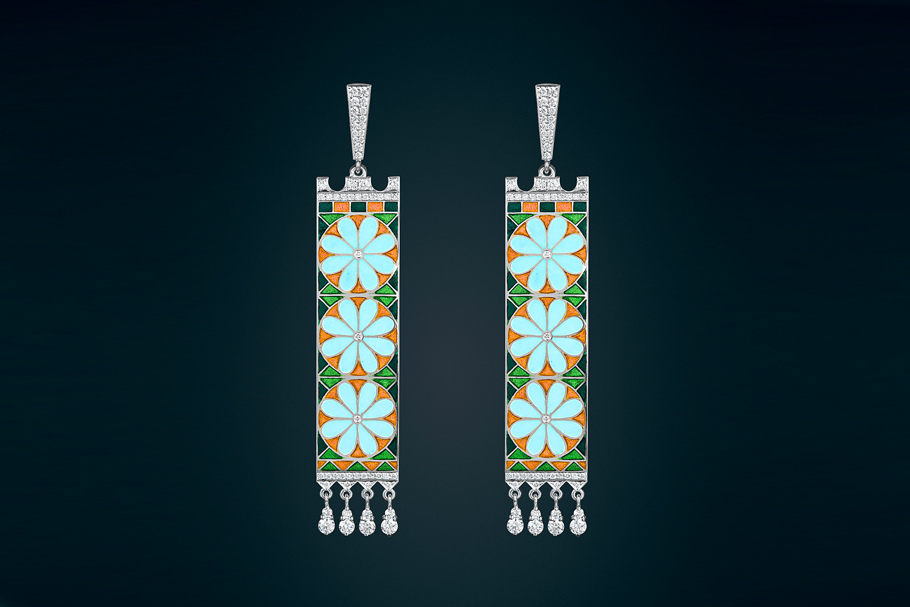  Ilgiz F Russian Art Deco earrings