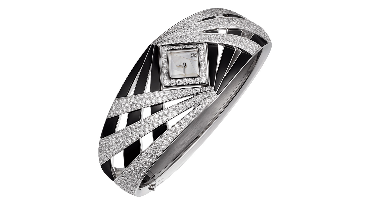  Résonances de Cartier watch in white gold with lacquer and diamonds