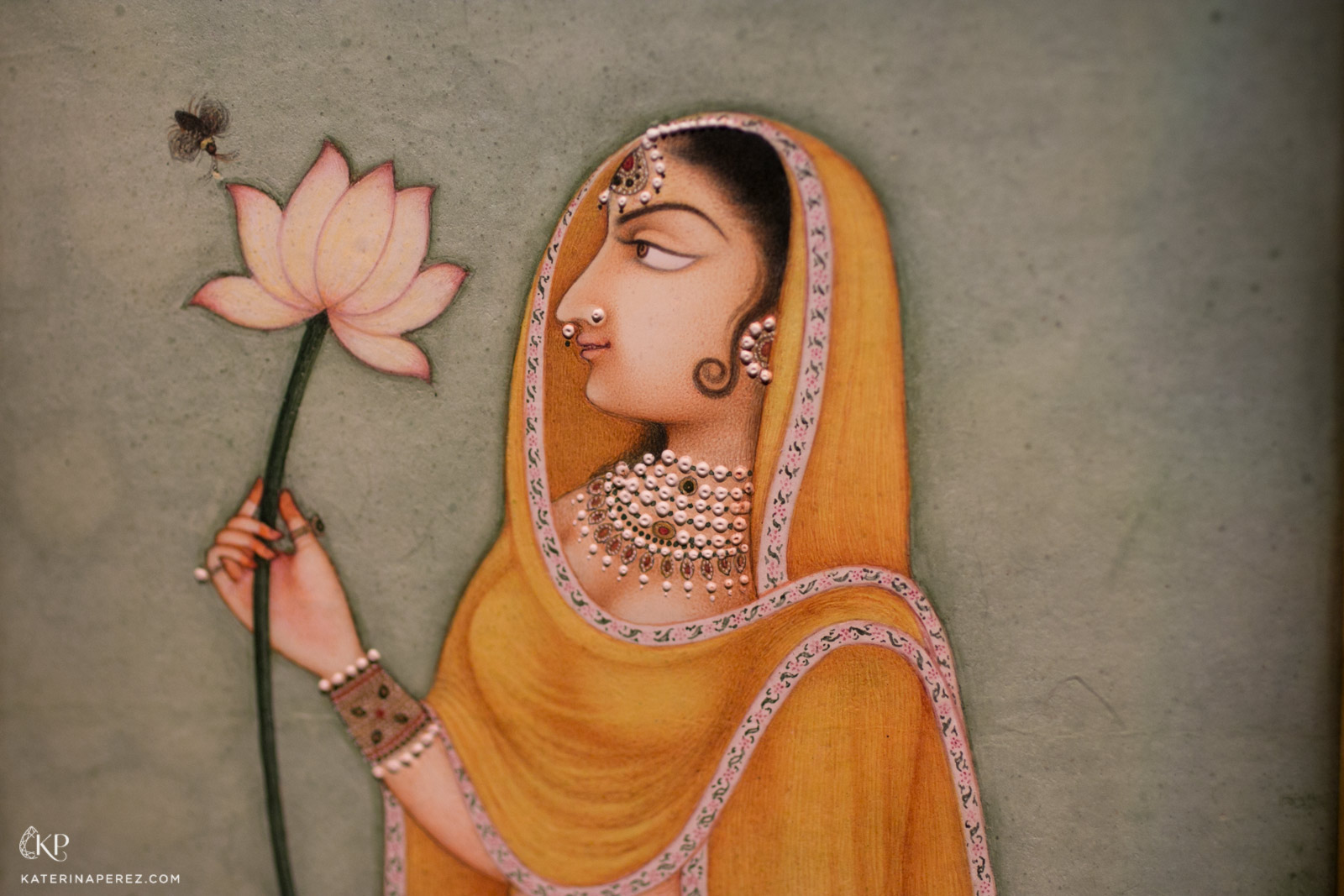  Mughal inspired miniature painting, from Rajasthan, late Nineteenth century  