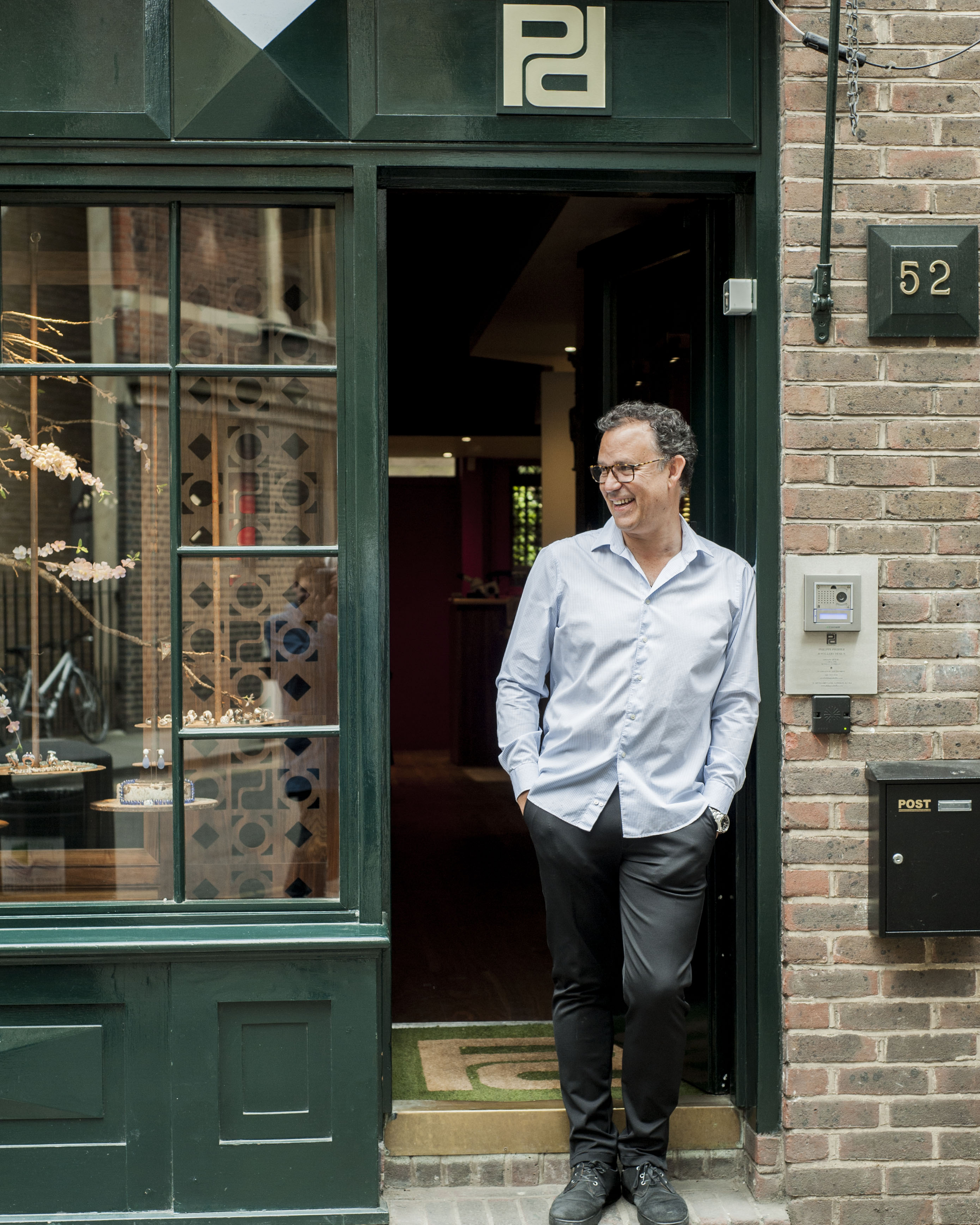 Philippe Pfeiffer at his London atelier on Artillery Lane