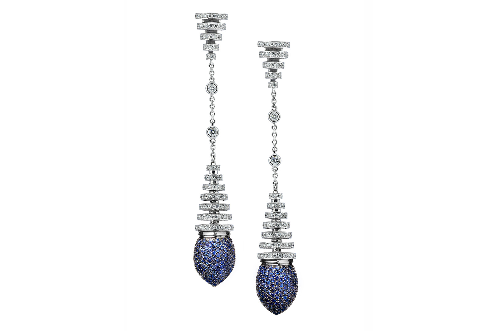  Avakian Riviera necklace with interchangeable blue sapphire drops