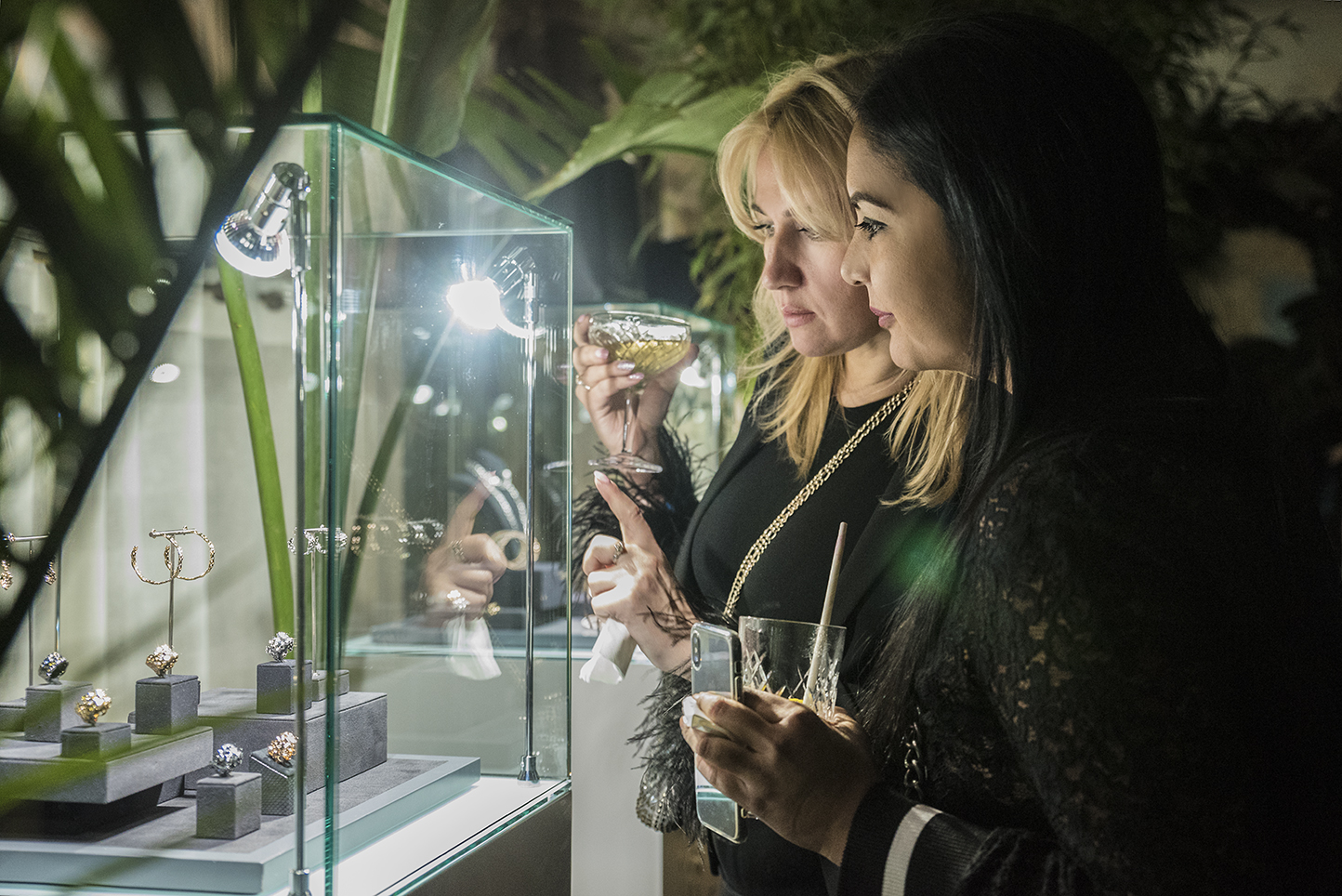  Guests admiring JRS Jewelry at the 1st year anniversary party