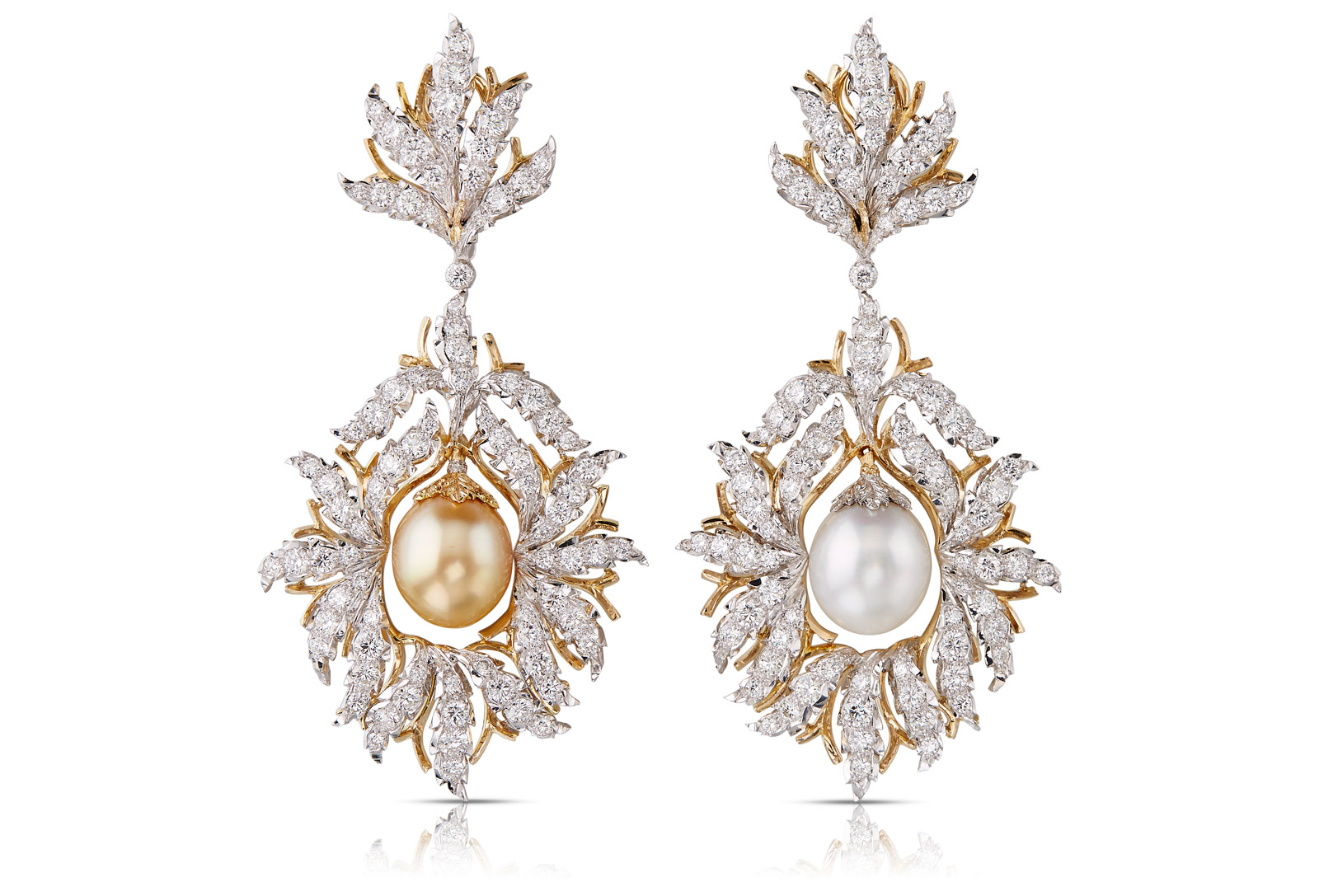  Buccellati pearl and diamond drop earrings 