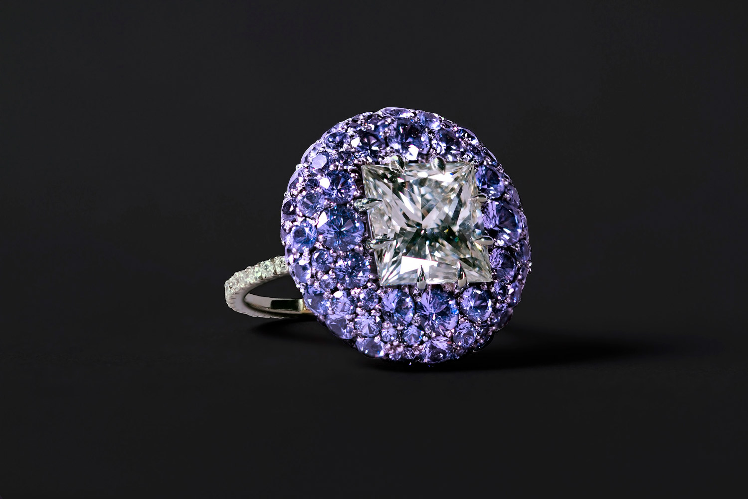 David Michael diamond ring with sapphires now available exclusively at Betteridge
