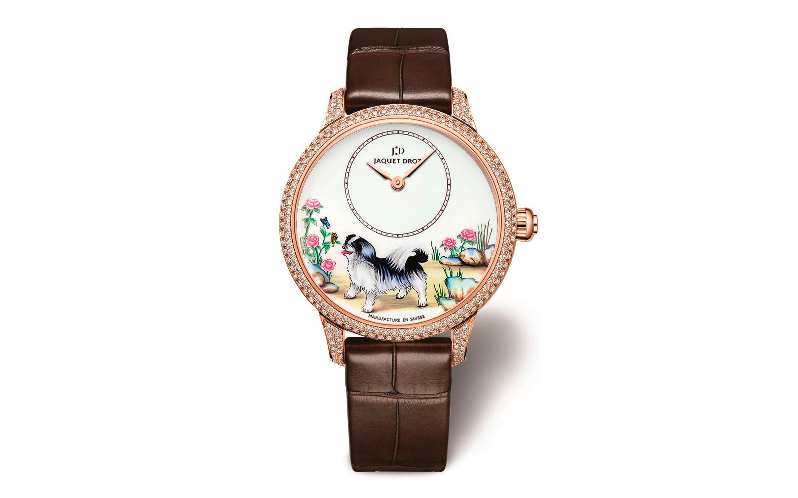  Jaquet Droz Petite Heure Minute Dog with diamonds
