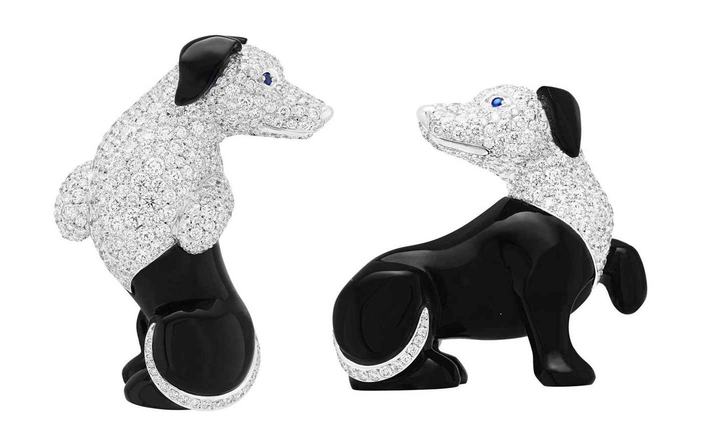 Van Cleef&Arpels brooch from L’Arche de Noé collection with onyx and diamonds
