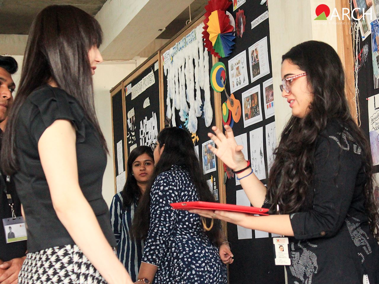  ARCH student presenting Katerina her work