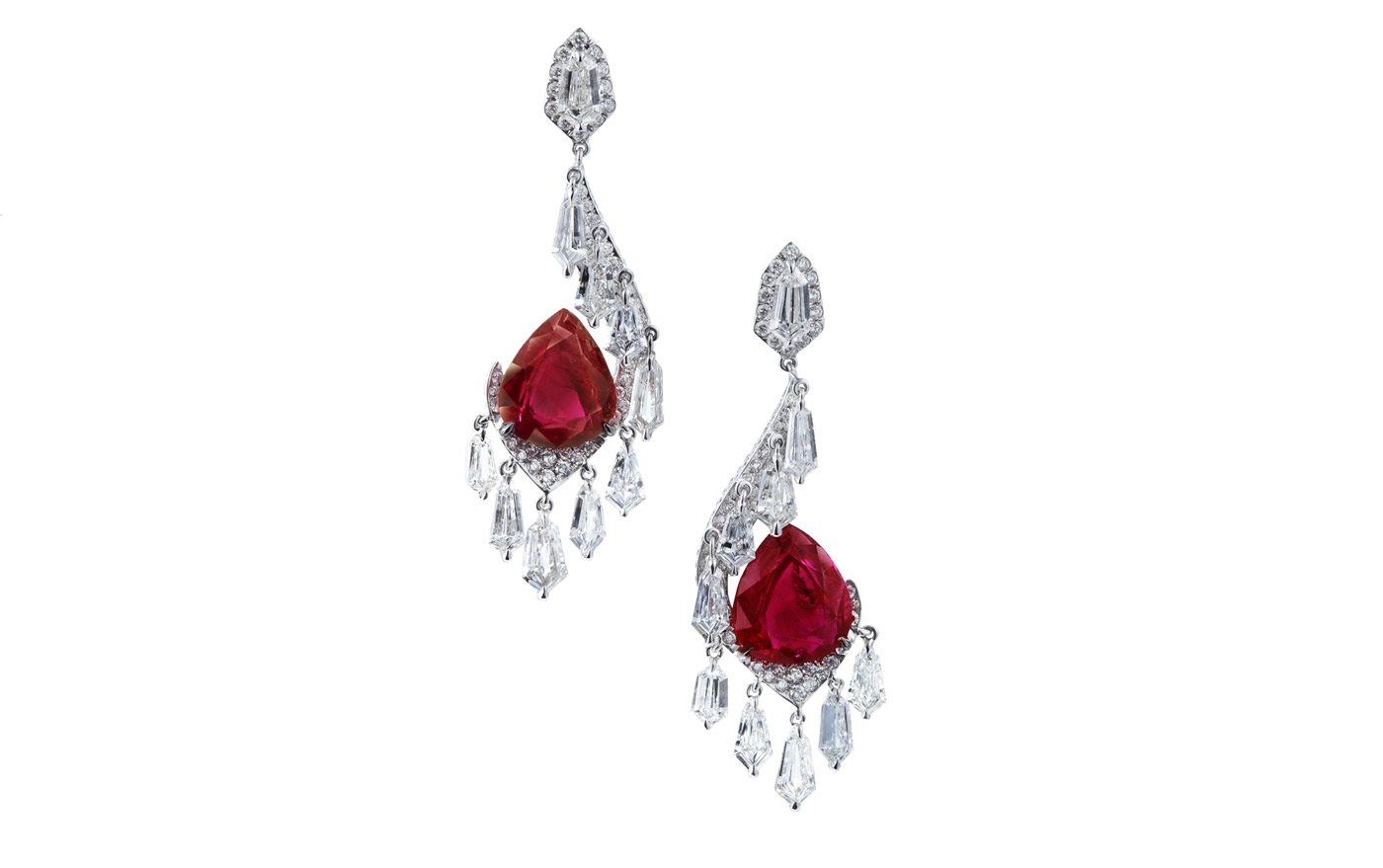  Boghossian earrings with rubies and diamonds