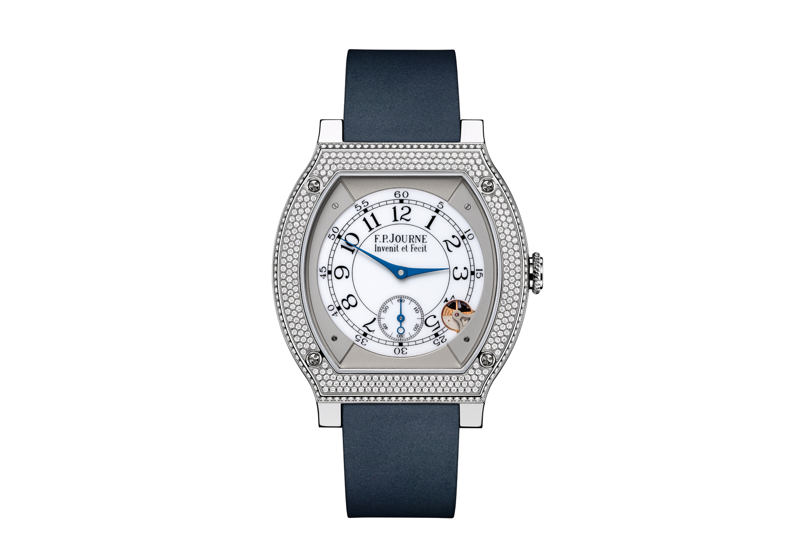  F.P.Journe 'élégante' watch with 18k white gold and diamond bezel