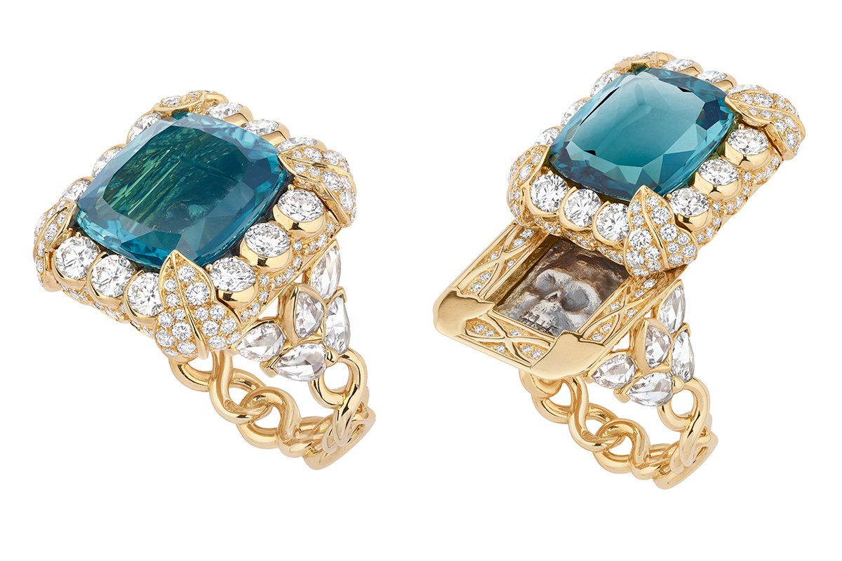  DIOR À VERSAILLES, PIÈCES SECRÈTES - 'Vanite indigolite' ring