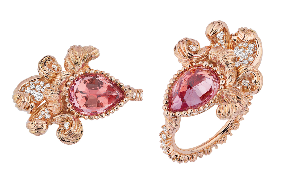  DIOR À VERSAILLES, PIÈCES SECRÈTES - 'Intimite spinelle rose' ring