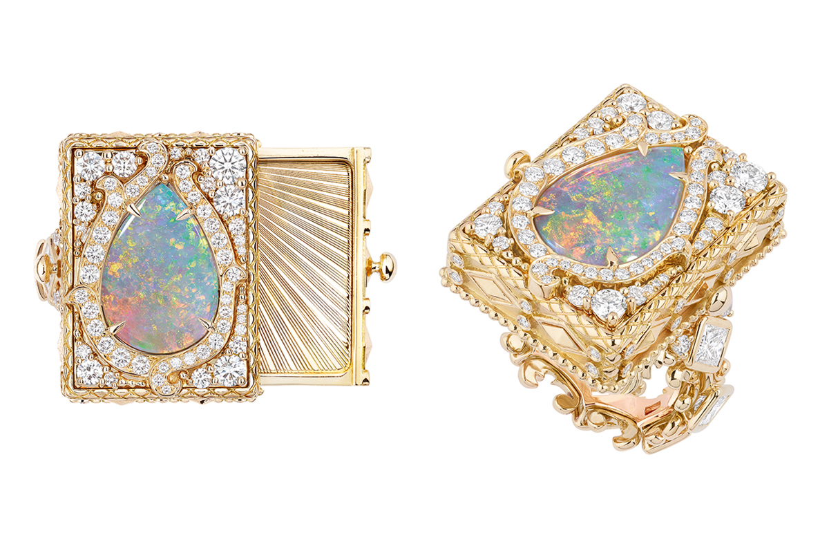  DIOR À VERSAILLES, PIÈCES SECRÈTES - 'Cachette tiroir opale claire' ring