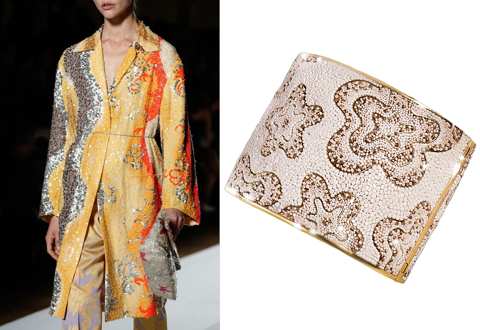 Dries Van Noten and SICIS 'Fiore' micromosaic cuff