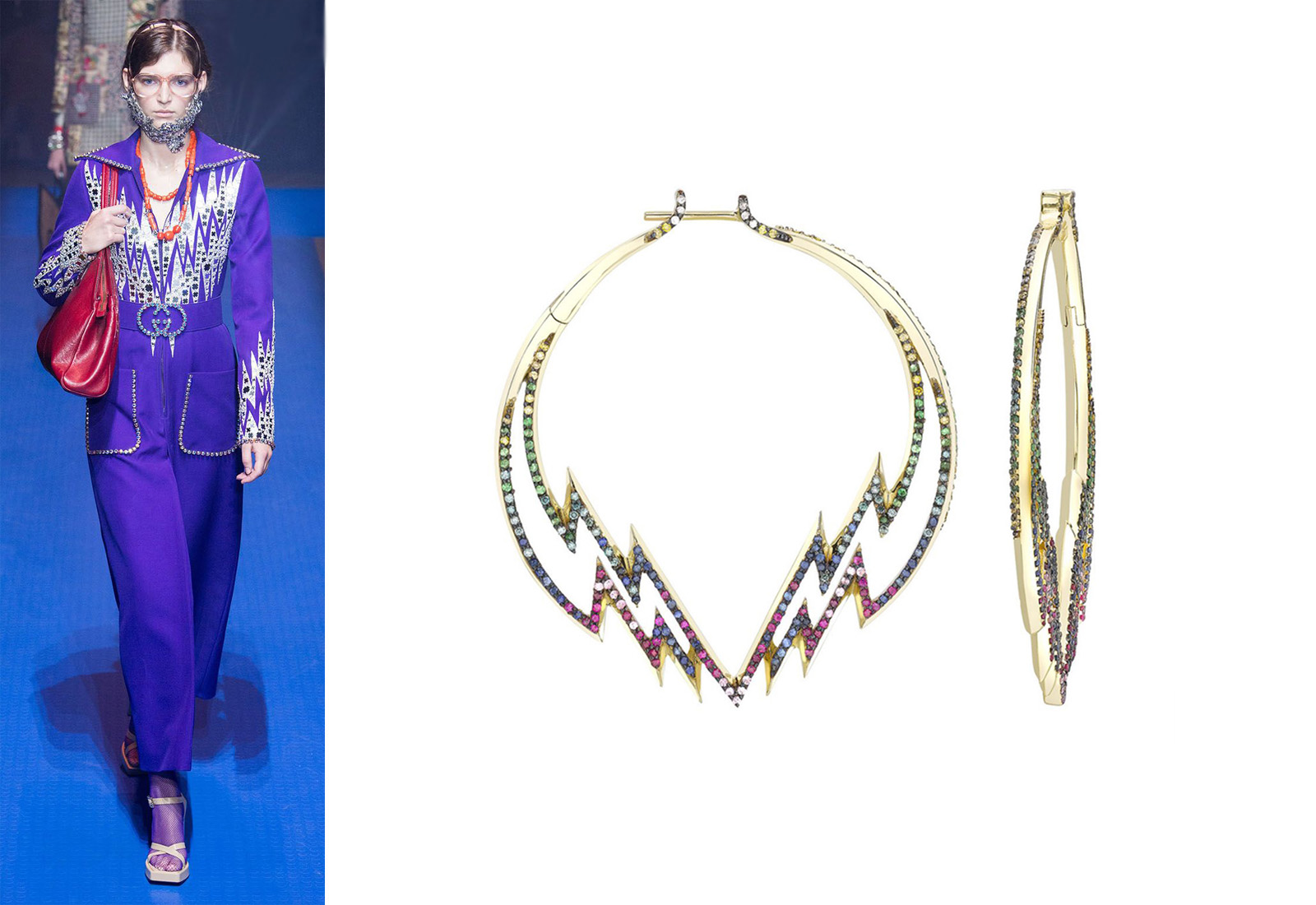 Gucci and Venyx World 'Electra Rainbow Hoop' earrings