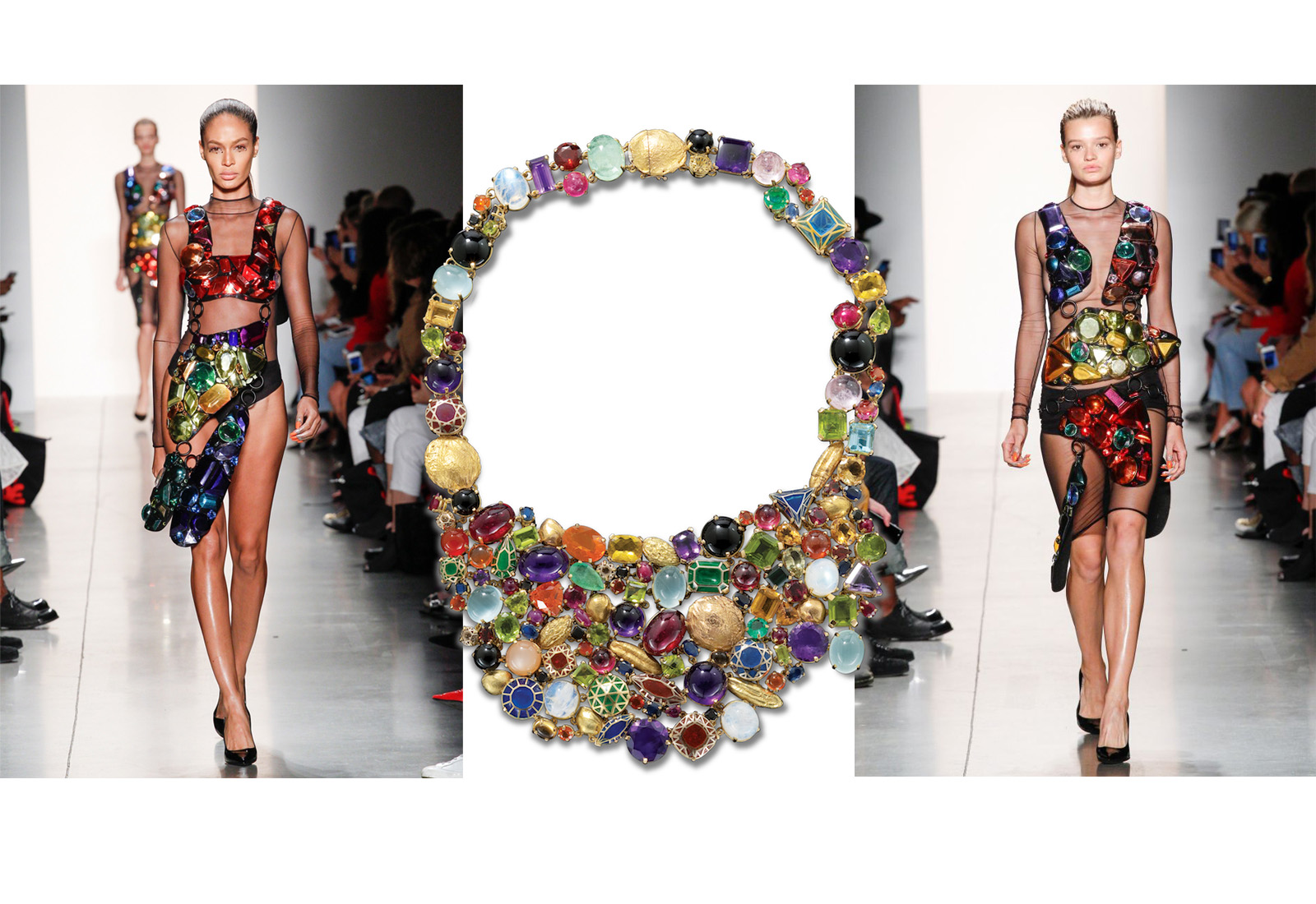 Jeremy Scott and Solange Azagury-Partridge 'Stoned' necklace